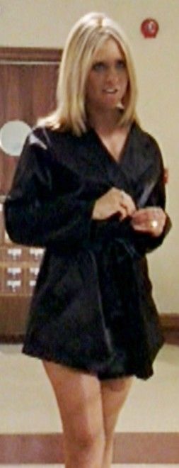 Sarah in sexy Black raincoat, long legs from Buffy 5