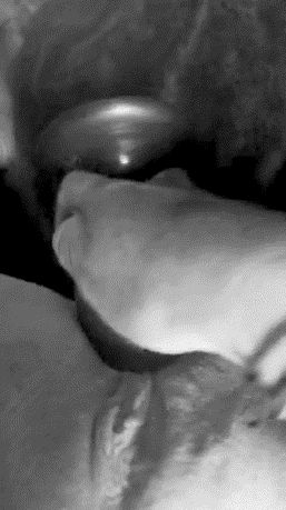 Girlfriend slams the head of a fat toy up her stretched asshole