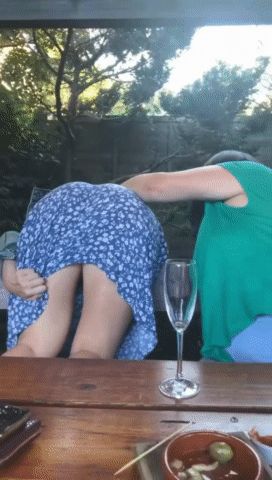 Mom almost shows us dat ass