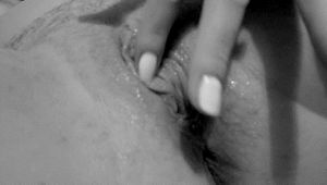 Amateur girlfriend spreading her wet pussy open