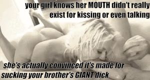 She talks to it using her tongue. They have great conversations. Who knows, the COCK may even be her soulmate.