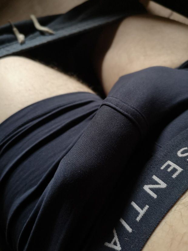 Stiff Penis in Underwear