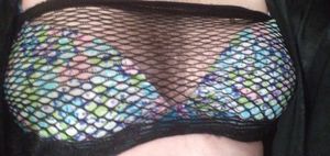Bra and fishnet top