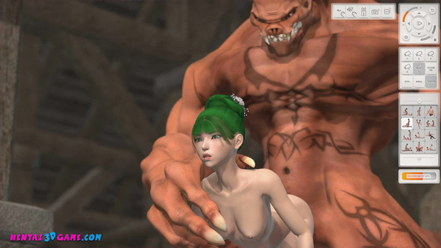 3d monster fucks green haired hentai geisha