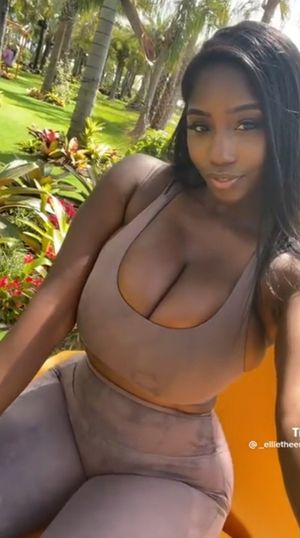 Ellie Mae big boobs outside