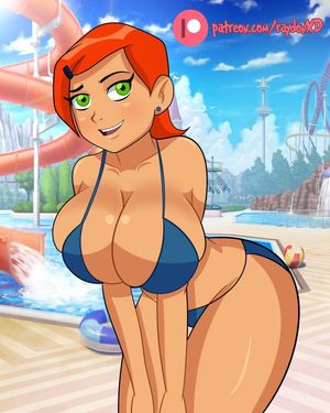 Gwen Tennyson at the water park