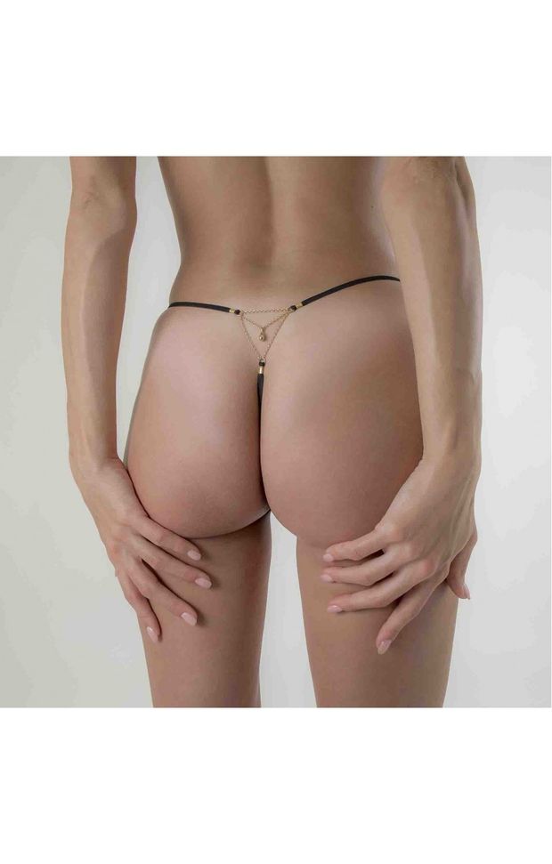The Kiss - Gold Vagina Jewelry with Nude Lovers Charm