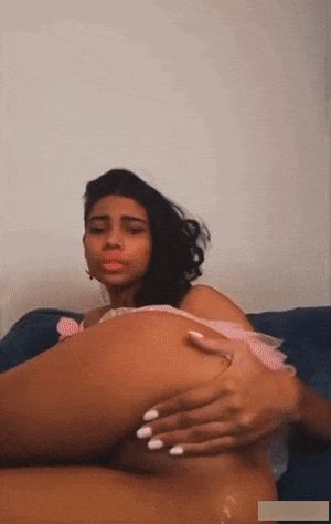 Rubbing her throbbing little clit