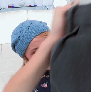 Hot blond Carmen Callaway unzipping Chris Strokes big cock