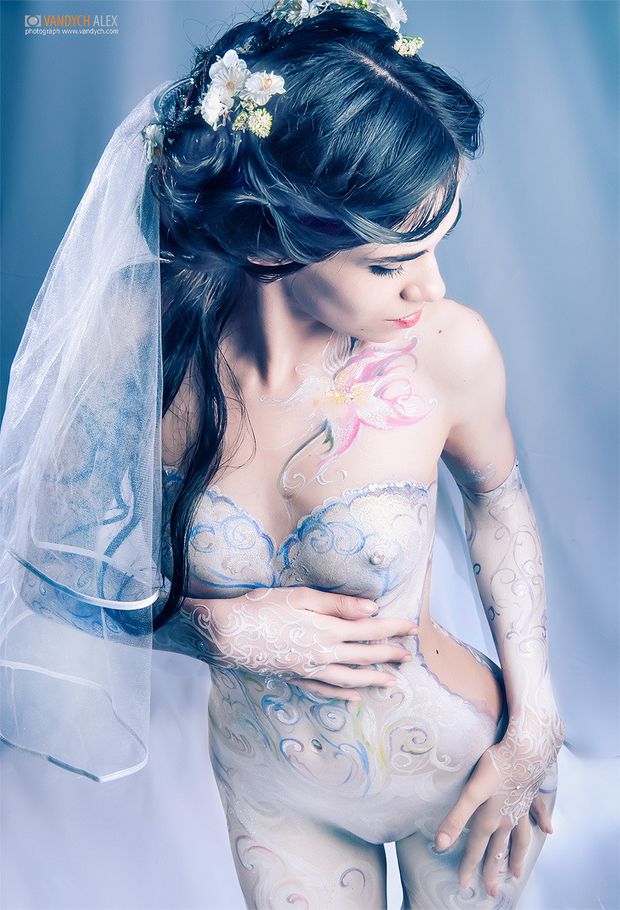 Tina's bridal gown