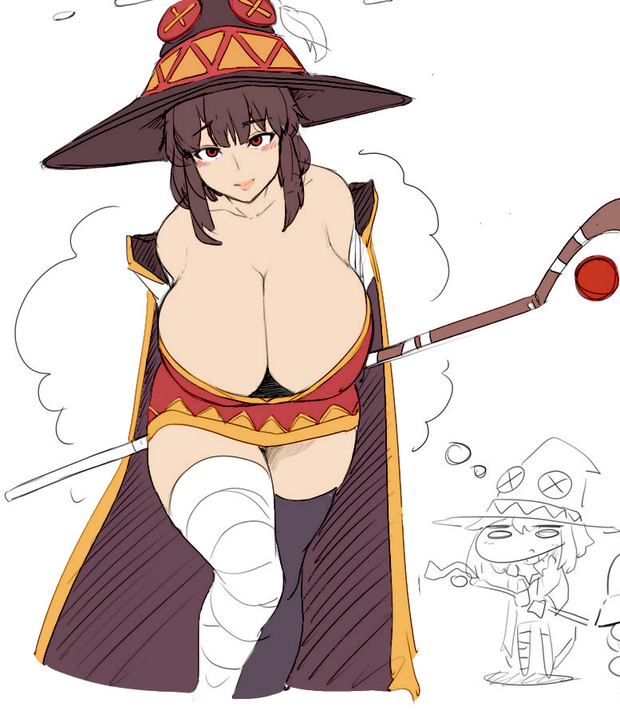 Megumin and big tits