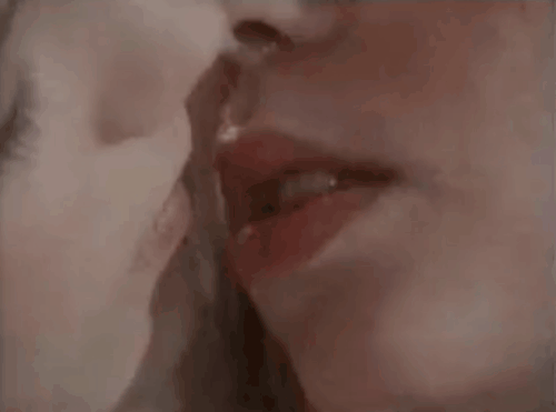 Retro lesbian tongue licking