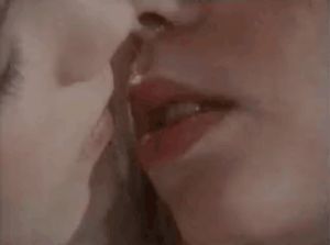 Retro lesbian tongue licking