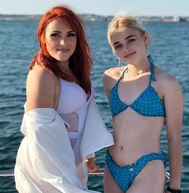 Sexy mom and daughter