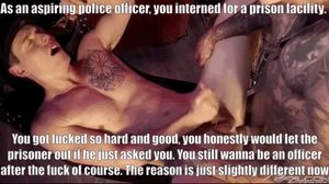 Aspiring police captain slut that offers his ass to BIG bad men and his crew
