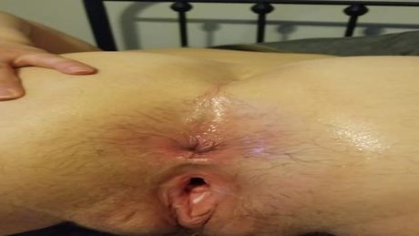 Whore with gape plug