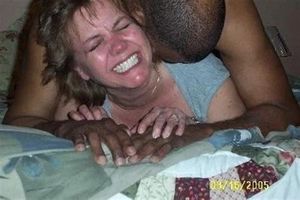 Your wife orgasms as spurts of his thick hot seed shoot deep up inside her