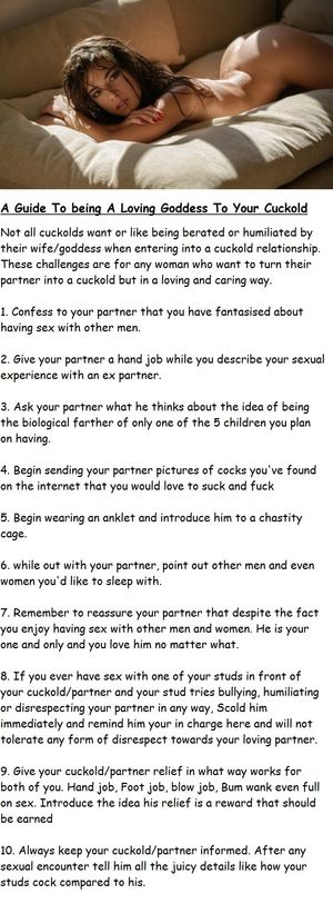 A guide to becoming a loving goddess to you cuckold