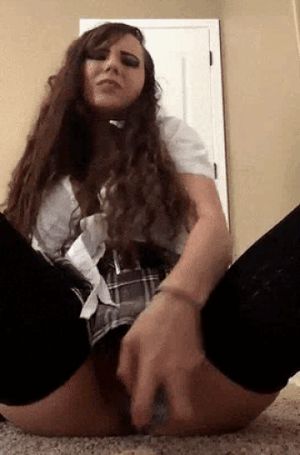 Plaid skirt & dildo