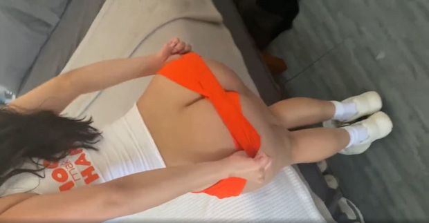 Took the Hooter's slut home...