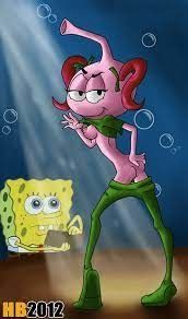 Spongebob at a underwater strip club