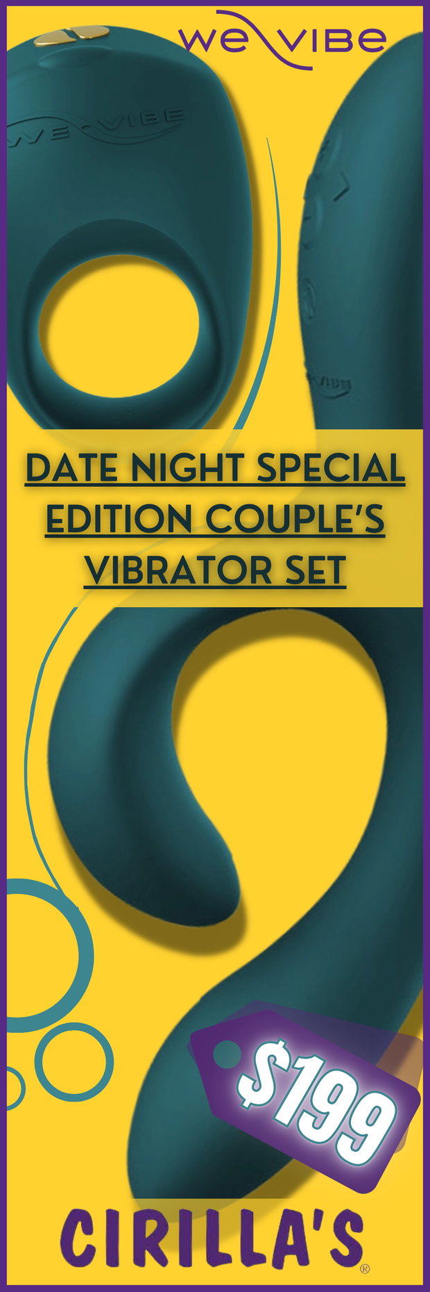 We-Vibe Date Night Special Edition Couple’s Vibrator Set. Order Now from Cirillas