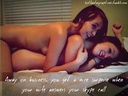 Lesbian wife caption