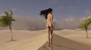 she won't get far in that desert till her owner catches her...