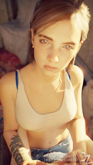 Ellie ready to give a blowjob