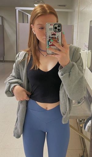 Teen self shot tight tights