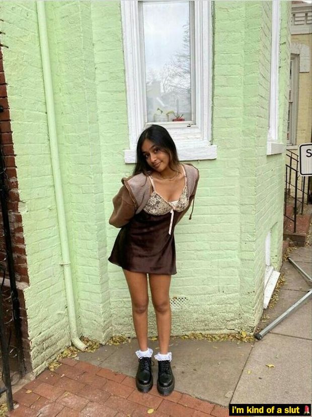 Street cutie offering her services.