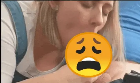 Blonde Milf getting her mouth pumped