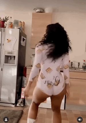 Beautiful ebony queen dancing