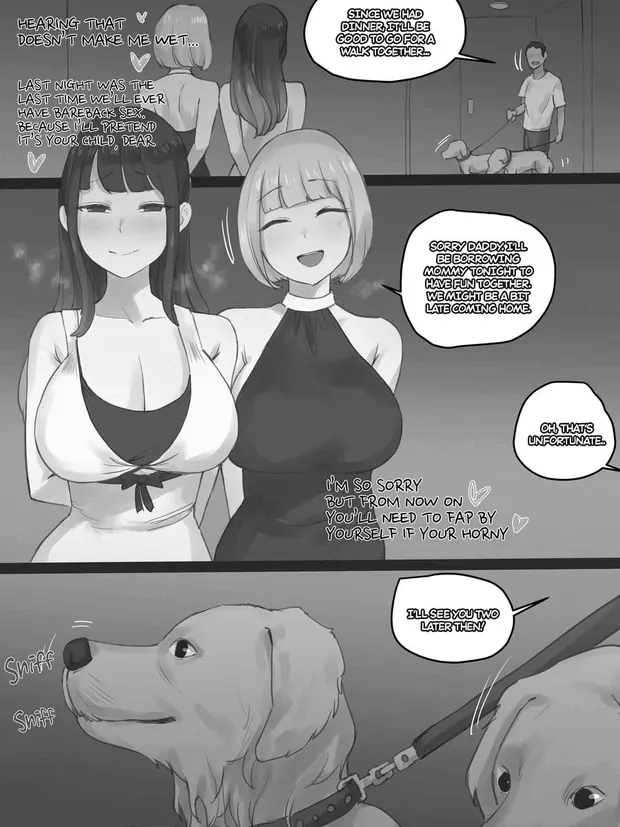 Walking my two sluts on tbe park