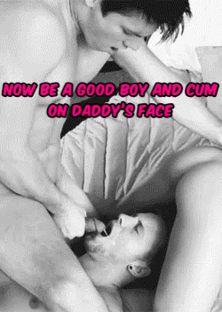 When my son is done fucking me I make him finish on his pathetic fathers face