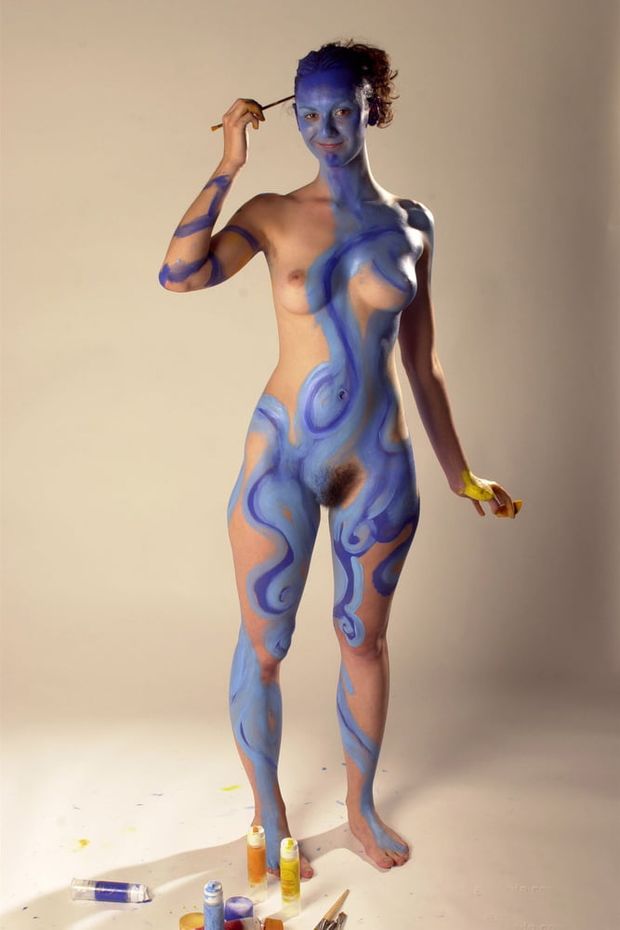 She paints herself