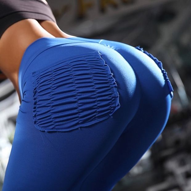 Blue fancy leggings