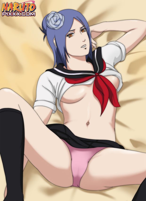 Konan in sch0ol g!rl uniform