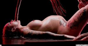 Cumflation for Purple Bitch by giant alien on HENTAIED