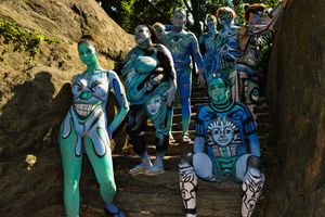 Here comes the painted body squad