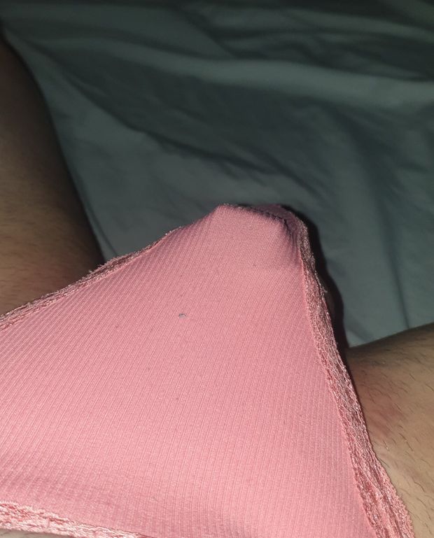 Locked up in pink panties
