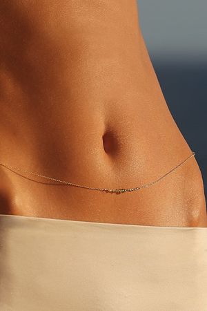 Hot Navel With Belly Chain