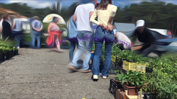 Great ass milf in tight jeans