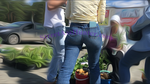 Great ass milf in tight jeans