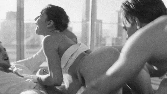 wife and husband take a guy they met at the party to have sex at home.
