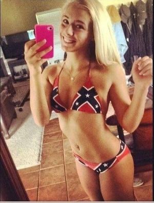 Blonde bikini selfie