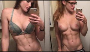 athletic teen dressed undressed selfie