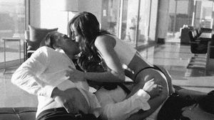 wife and husband take a guy they met at the party to have sex at home.