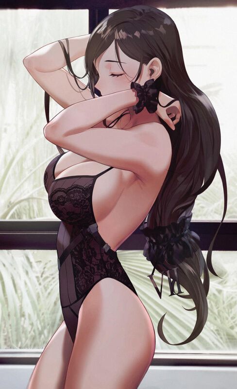 Brunette in lingerie