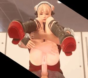 Marie Rose has some fun inside the men’s public toilet